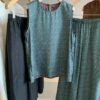 Luxury Light – New Chinese-Style Mulberry Silk Sleeveless Vest Set