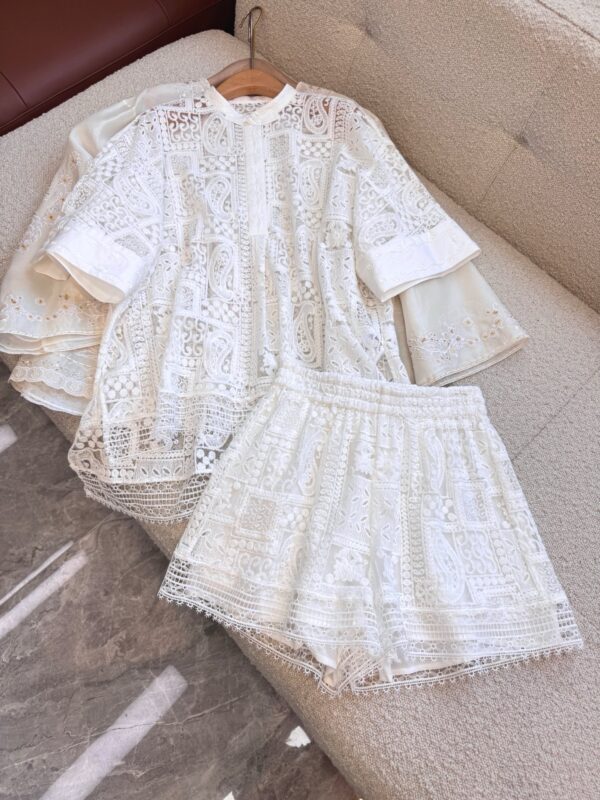 Nanyou New Chinese-Style Heavy Embroidery Openwork Crochet Fashion Set