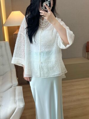 Heavy Chinese-Style Organza High Customization Embroidered Beaded Vest Set