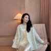Nanyou New Chinese-Style Heavy Embroidery Organza Silk Cardigan Top & Slip Dress