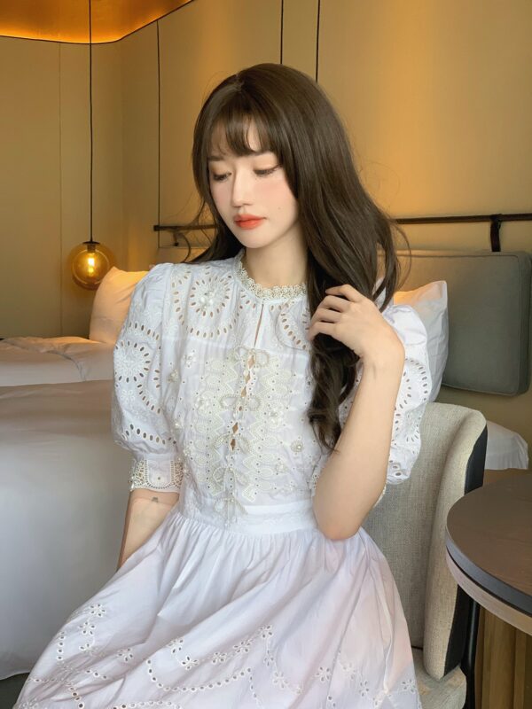 New Chinese-style Celebrity-Inspired Beaded Heavy Embroidered Dress
