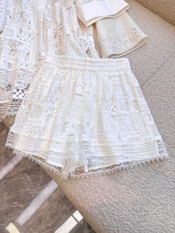 Nanyou New Chinese-Style Heavy Embroidery Openwork Crochet Fashion Set