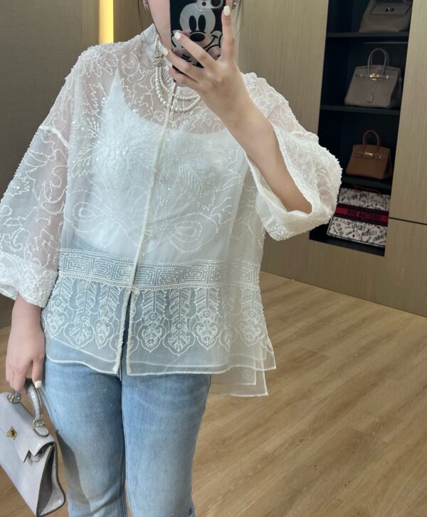 Heavy Chinese-Style Organza High Customization Embroidered Beaded Vest Set