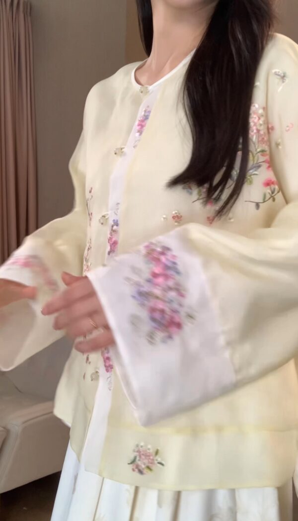 New Chinese-style National Fashion High Customization Heavy Mulberry Silk Coat