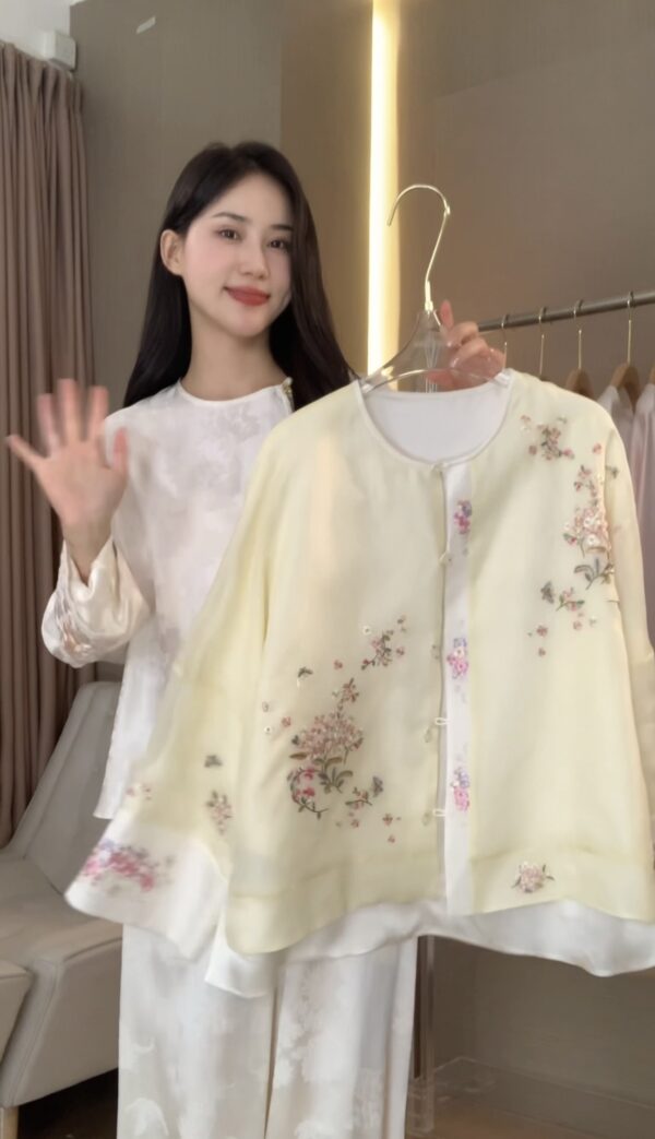 New Chinese-style National Fashion High Customization Heavy Mulberry Silk Coat