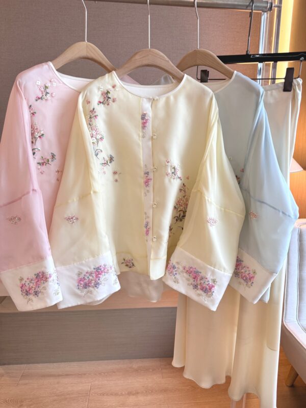 New Chinese-style National Fashion High Customization Heavy Mulberry Silk Coat