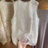 Chinese-Style New Chinese Heavy Embroidery Beaded Sleeveless Shirt