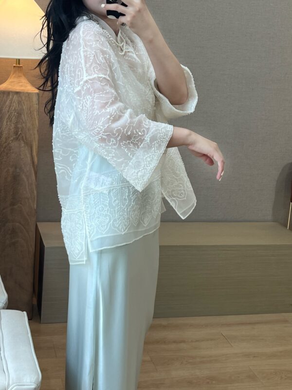 Heavy Chinese-Style Organza High Customization Embroidered Beaded Vest Set