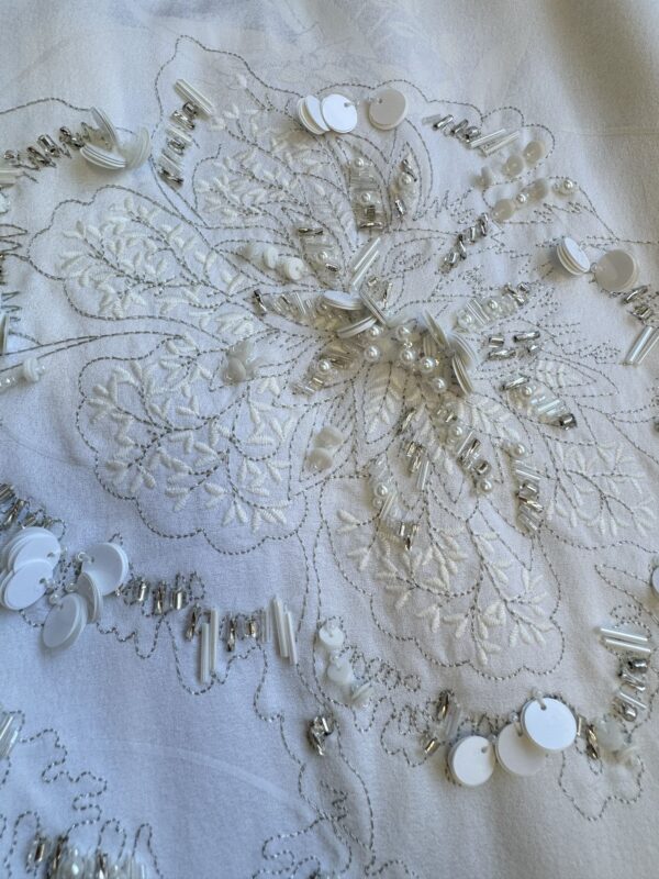 Nanyou New Chinese-Style High-End Women’s Heavy Embroidery Short-Sleeve Silk T-Shirt