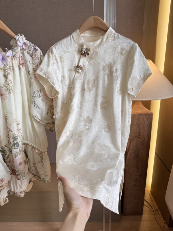 New Chinese-style Celebrity-Inspired Mulberry Silk Heavy Dress