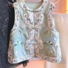 Four Swallows Carrying Mud Brocade Double-sided Shu Jin Vest