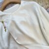 Intertwined Branches and Blossoms Four-Warp Gauze Silver-Embroidered Top