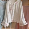New Chinese-style National Fashion Heavy Silk Embroidered Blouse